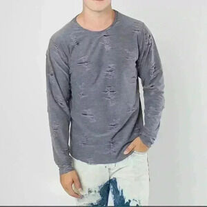 Rustic Dime Men Size XS Shredded Stretch T-Shirt From Buckle